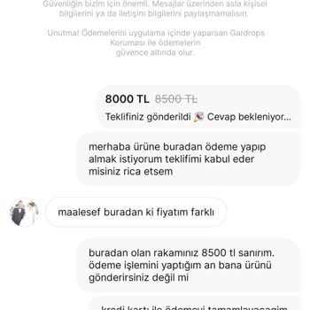 Gardrops'ta Güvenli Alışveriş Sorunu