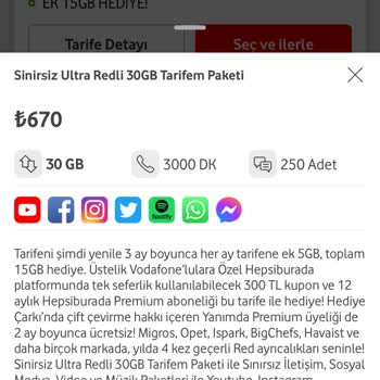 Vodafone Tarifesinde Fahiş Fiyat Artışı