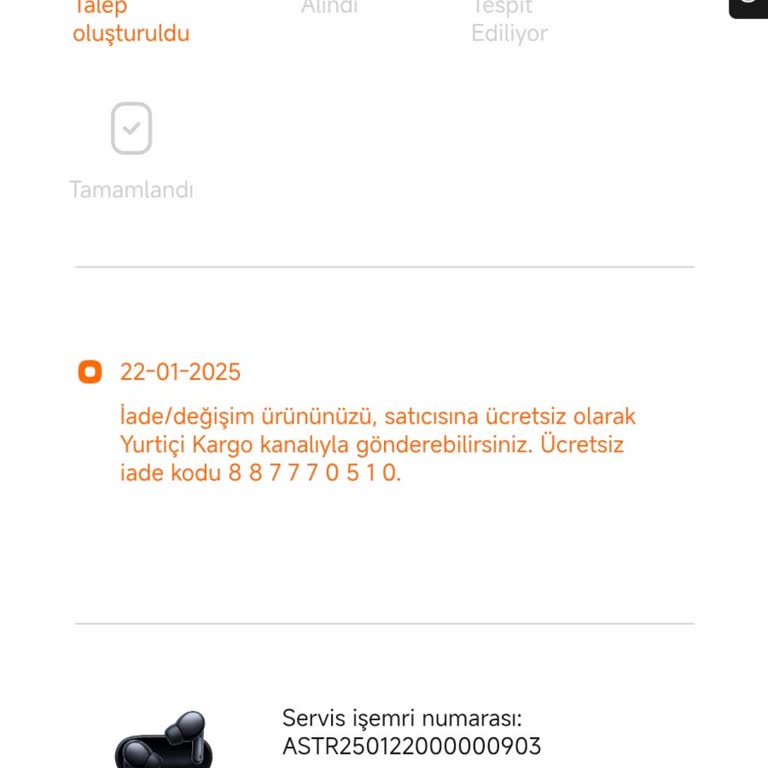 Xiaomi Redmi Buds 6 Lite Sol Kulaklık Çalışmıyor Ve Değişim Talebi İptal Edildi