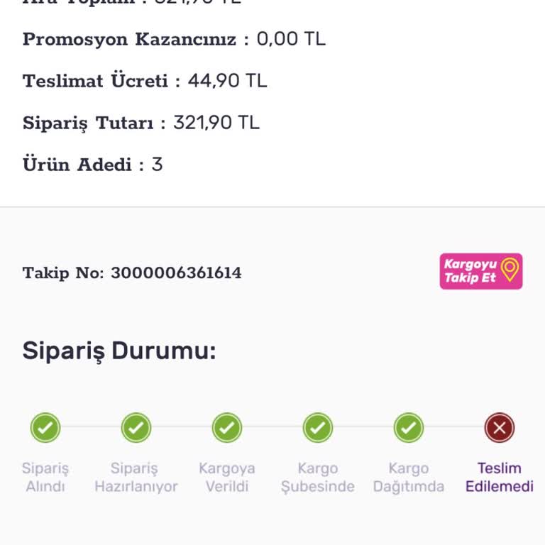 Kargoist Teslim Edilemeyen Kargo ve İletişim Sorunu