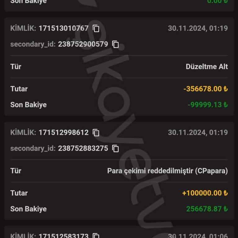 Rinabet Kazancımın Silinmesi Ve Gerekçesiz İade