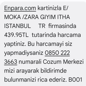 Enpara Kredi Kartımdan İzinsiz İşlem: Moka Ödemeli Zara Giyim Sorunu