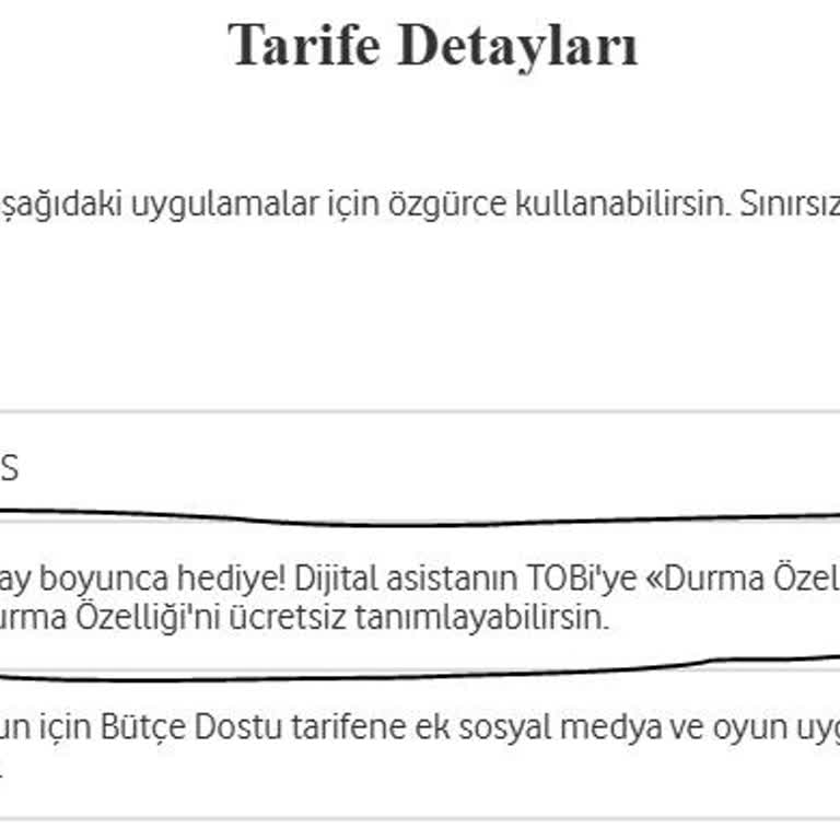 Vodafone'da Durma Özelliği Mağduriyeti