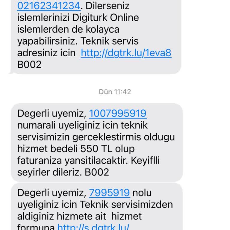 Digiturk Servis Ücreti Ve Müşteri Memnuniyetsizliği