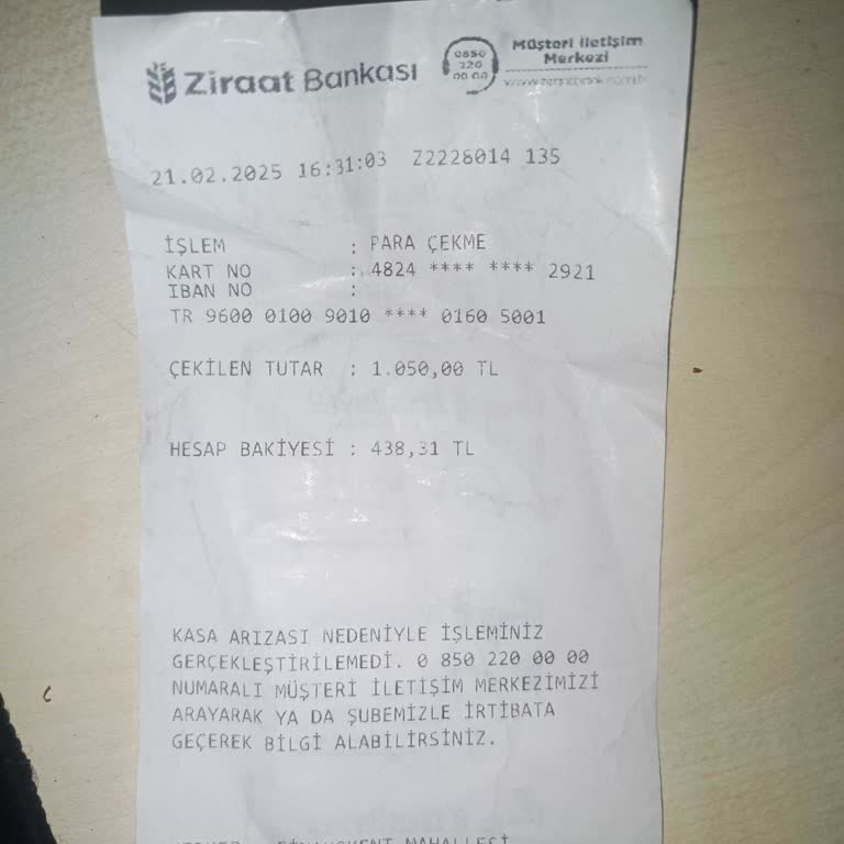 ATM'de Paranın Kaybolması