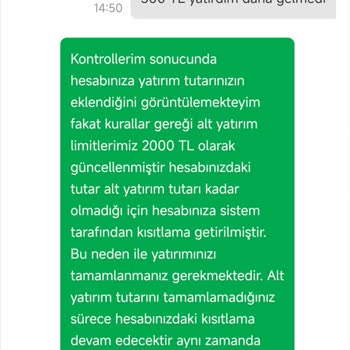 Yanıltıcı Para Yatırma Talebi