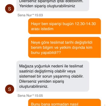 Teslimat Tarihi Keyfi Ertelenen Sipariş