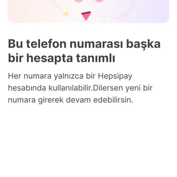Numaram Başka Hesapta Tanımlı Sorunu
