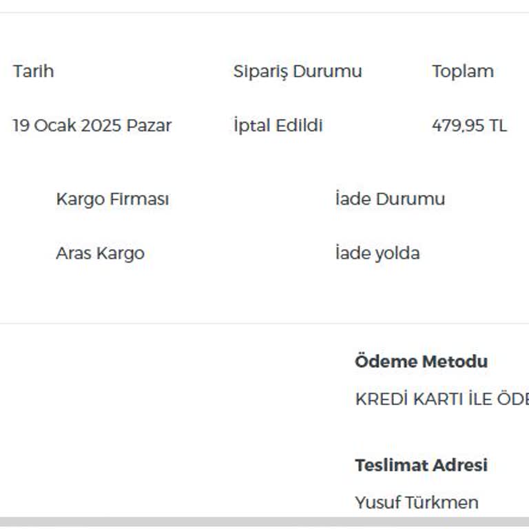 İade Sürecinde Yaşanan Gecikme Ve İletişim Eksikliği