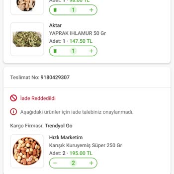 Trendyol'dan Gelen Kuruyemiş Hayal Kırıklığı