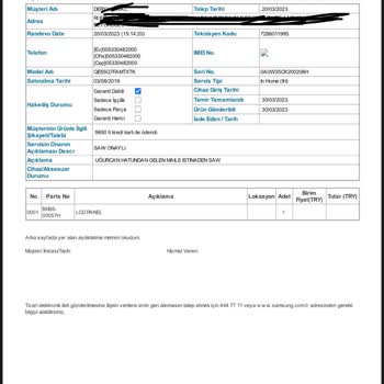 Tekrar Tekrarlanan Ekran Sorunu: Samsung'un Yetersiz Hizmeti