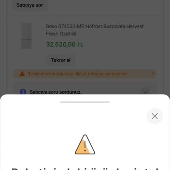 Yanlış Adresle Sipariş İptal Edilemiyor