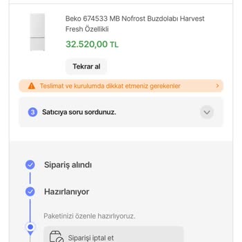 Yanlış Adresle Sipariş İptal Edilemiyor