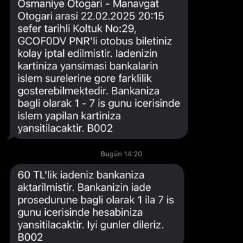 Obilet Bilet İptalinde Yanıltıcı Bilgi Ve İade Sorunu