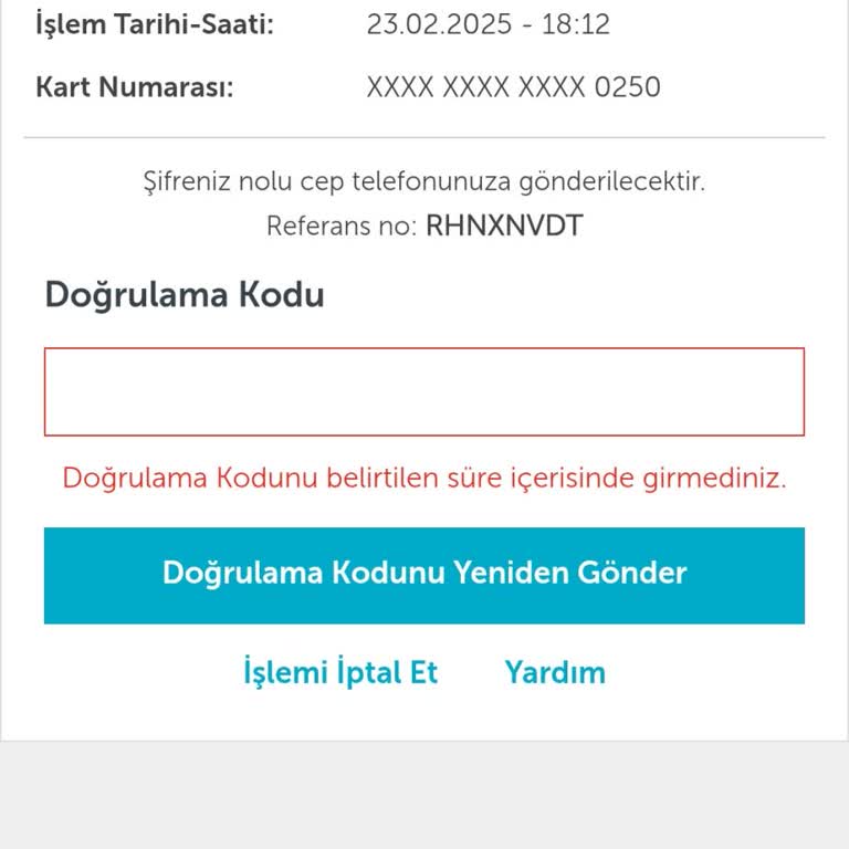 Ziraat Bankası Kartı İle 3D Secure SMS Kodu Sorunu