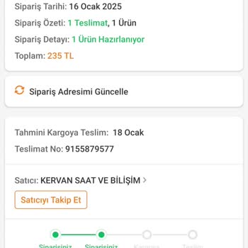 Siparişim Kargoya Verilmiyor