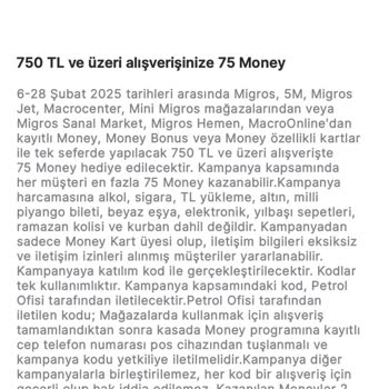 Migros Kampanya Puanları Yatırılmıyor