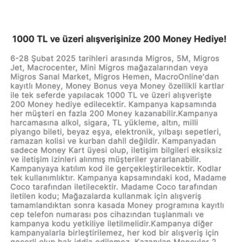 Migros Kampanya Puanları Yatırılmıyor