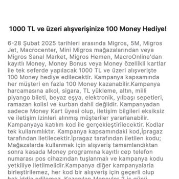 Migros Kampanya Puanları Yatırılmıyor