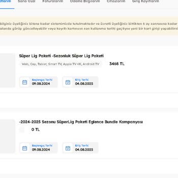 Aldığım Paketle Premier Lig Ve Bundesliga İzleyemiyorum
