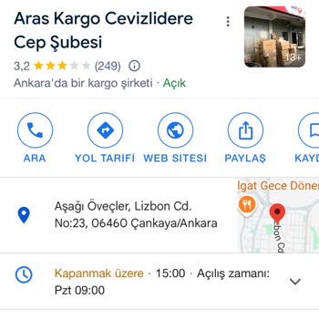 Aras Kargo'nun Yanlış Saat Bilgisi Mağduriyeti