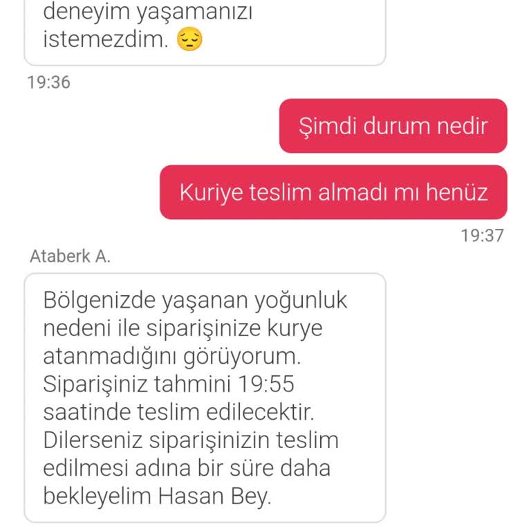 Teslim Edilmeyen Sipariş Ve İptal Sorunu