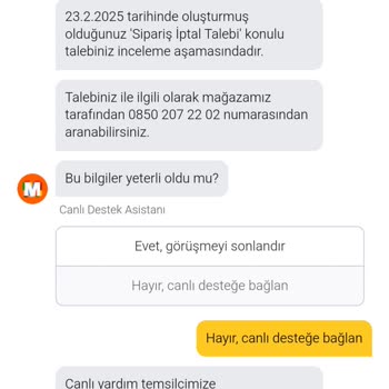 Ulaşılamayan Müşteri Hizmetleri Ve İptal Edilemeyen Sipariş