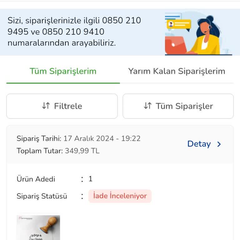 Para İadesi Bekleyen Müşteri Şikayeti