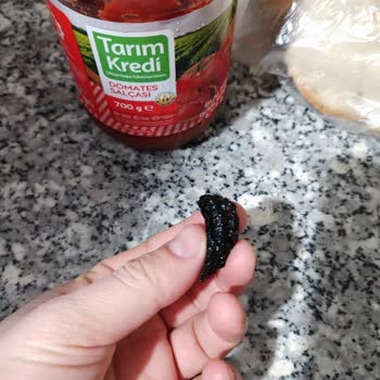 Domates Salçasında Büyük Siyah Plastik Parça Şoku