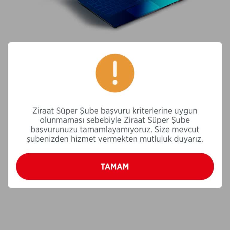 Ziraat Süper Şube Başvuru Sorunu