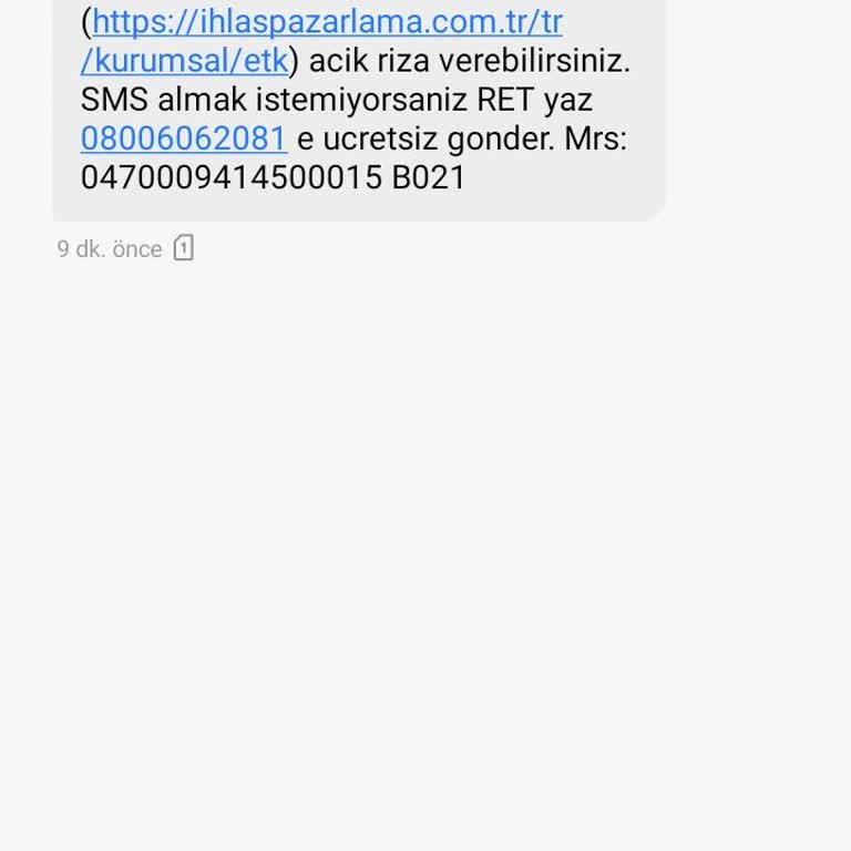 Rızam Dışında Gönderilen Onay Mesajı Ve Kişisel Veri İhlali