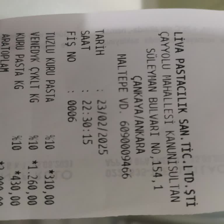 Liva Pastanesi'nden Geç Gelen Sipariş Sorunu