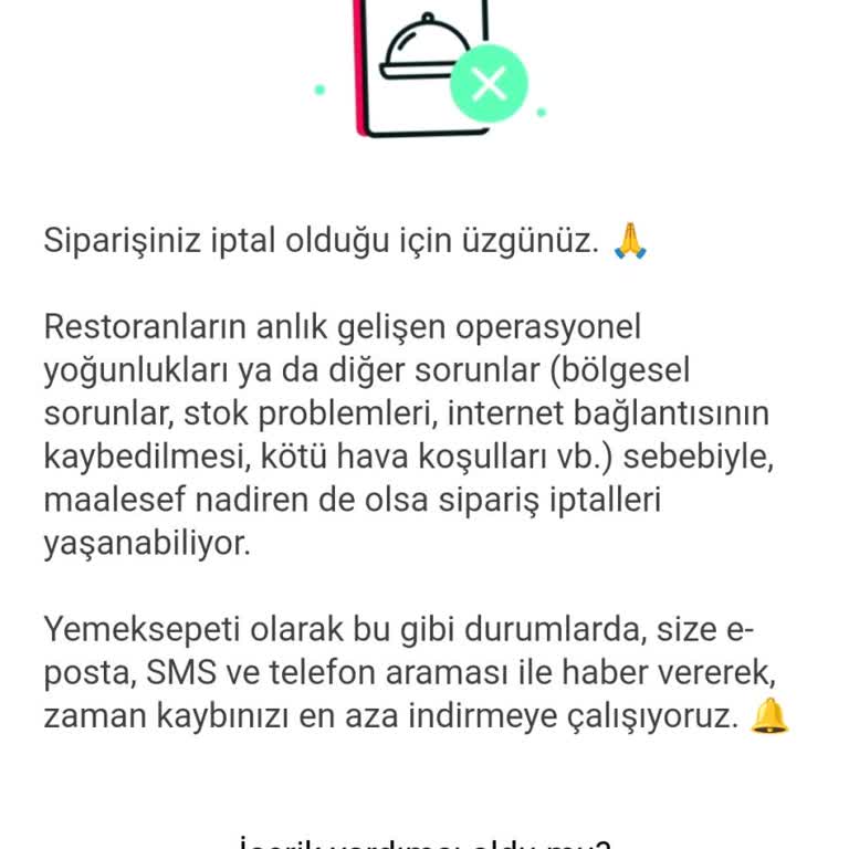 Balta Burger Sipariş Gecikmesi Ve İade Sorunu