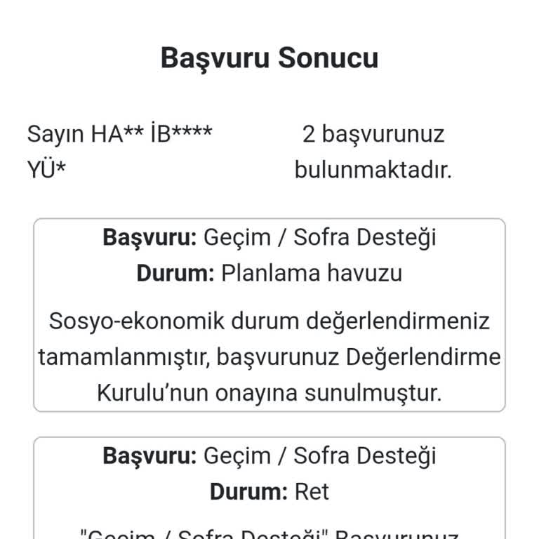 Yardım Başvurumuzun Uzun Süredir Değerlendirilmemesi
