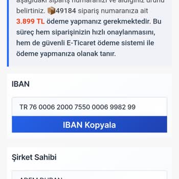 Yanlış Sipariş Açıklaması Ve İade Sorunu