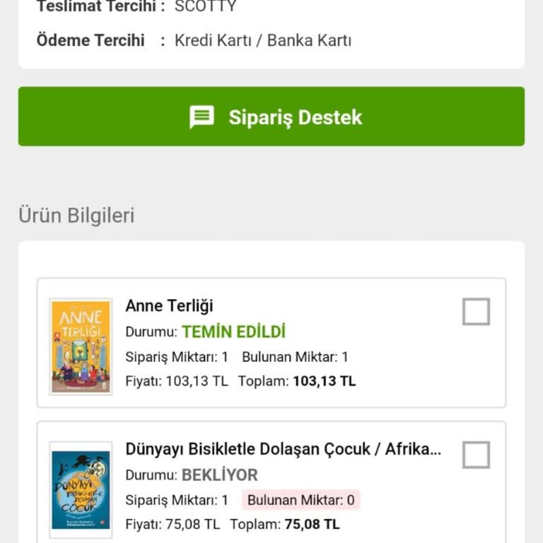 Kitap Siparişi Mağduriyeti