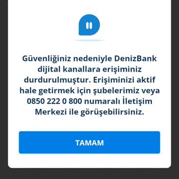 Denizbank Mobil Bankacılık Erişim Sorunu Ve Kapatılan Kredi Kartı Mağduriyeti