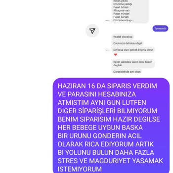 İnternetten Bebek Seti Alışverişinde Sorun