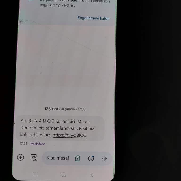 Bilinmeyen Hesap Üzerinden Gelen Yanıltıcı Mesaj
