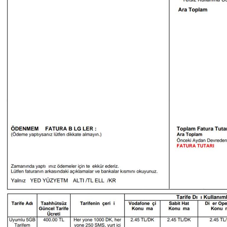 Fatura Şoku: Beklenmedik Adımlı Aşım Ücreti