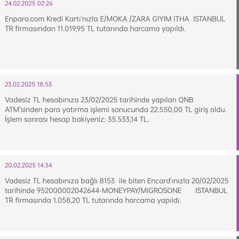 Kredi Kartımdan İzinsiz Harcama Yapıldı