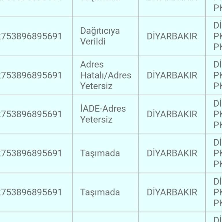 PTT Kargo Adres Yetersizliği Sorunu