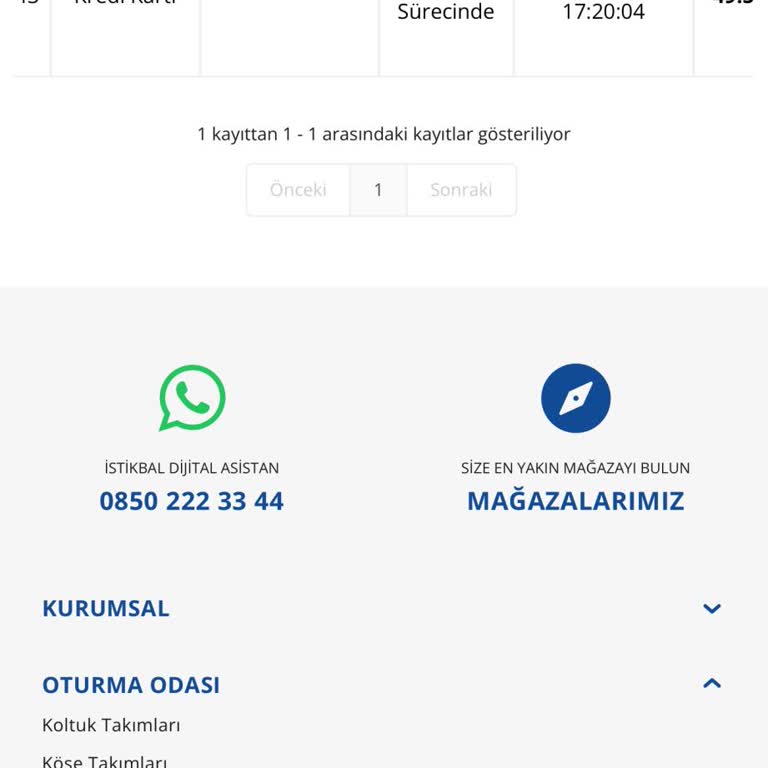 İstikbal Mobilya'dan Köşe Takımı Teslimat Sorunu