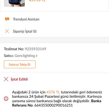Trendyol'da İptal Edilen Ürün Ve Yüksek Fiyat Sorunu