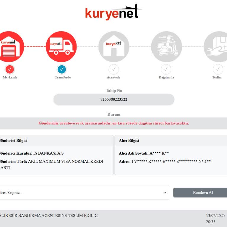 Kredi Kartı Teslimatında Gecikme Sorunu