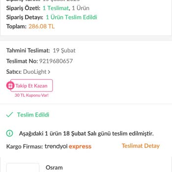 Yanlış Renkli Ampul Gönderimi Ve İlgisiz Müşteri Hizmeti