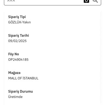 Gözlük Siparişinde Teslimat Gecikmesi Ve İletişim Eksikliği