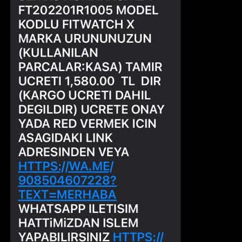 Garanti Kapsamında Olması Gereken Akıllı Saat İçin Ücret Talebi