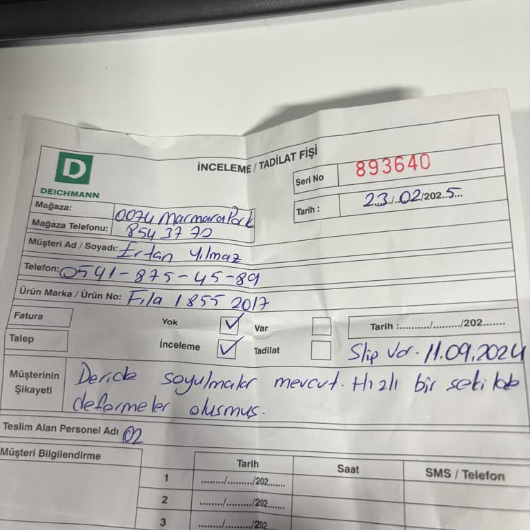 Deichmann'dan Alınan Fila Ayakkabıda Deri Sorunu