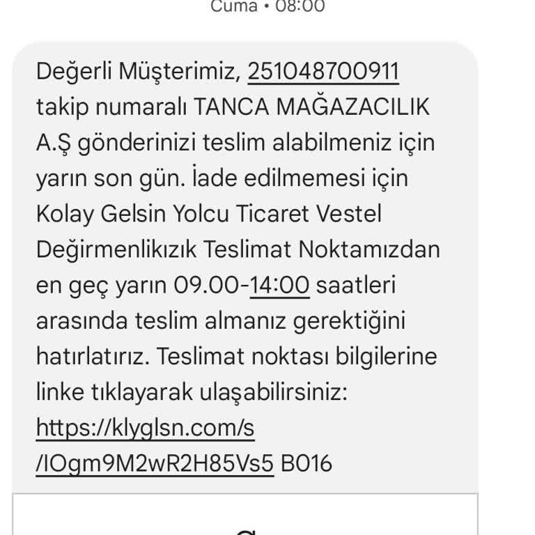 Merkezi Adrese Ulaşmayan Kargo Sorunu